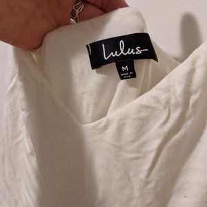Lulu's white tie strap body suit